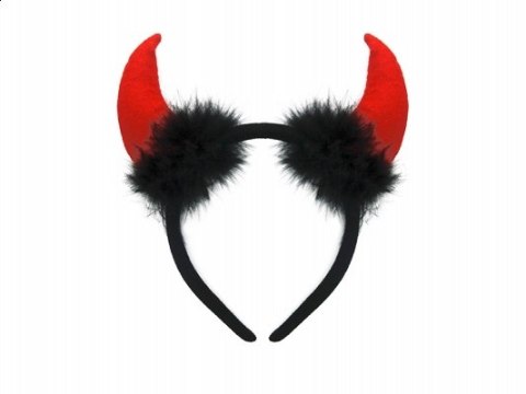 Opaska ROGI DIABŁA z futerkiem WIECZÓR PANIEŃSKI