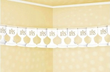 Girlanda komunijna dekoracja ozdoba na komunię KM