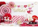 Rozety w serduszka dekoracje serca na Walentynki