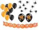Dekoracje na Halloween balony pająki girlanda 23el