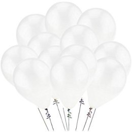 Balony białe perłowe metaliczne na Komunię x100
