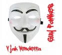 Maska Guya Fawkesa z V jak Vendetta na Halloween