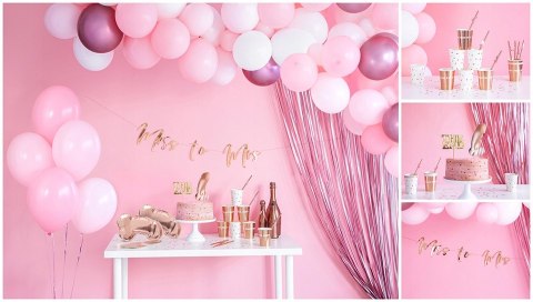 Balony na wieczór panieński różowe czarne HEL x20