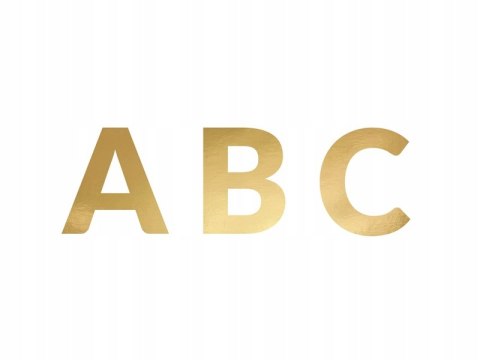 Baner dowolny napis alfabet litery złote ŚLUB x63