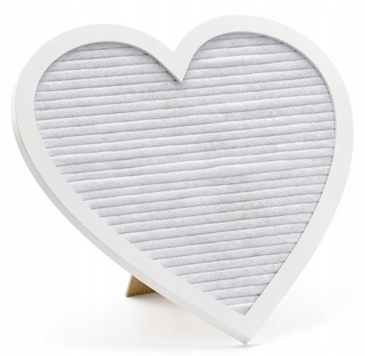 Tablica z literami serce biała na ślub wesele 31cm