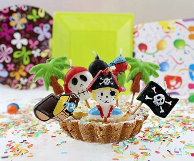 Świeczki Piraci pikery dekoracje na tort urodziny