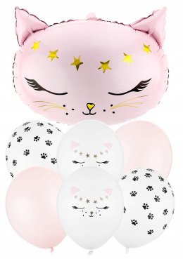 Balony koty dekoracje z kotem na KOCIE urodziny x7