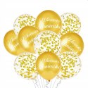 Dekoracje balony złote ozdoby na wieczór panieński