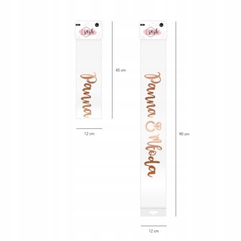 Szarfa Panna Młoda i tiara welon wieczór panieński