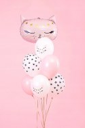 Balony kotki dekoracje z kotem kubeczki serwetki