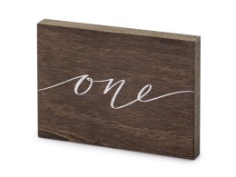 Drewniany numer na stół "One", 2x18x12.5 cm