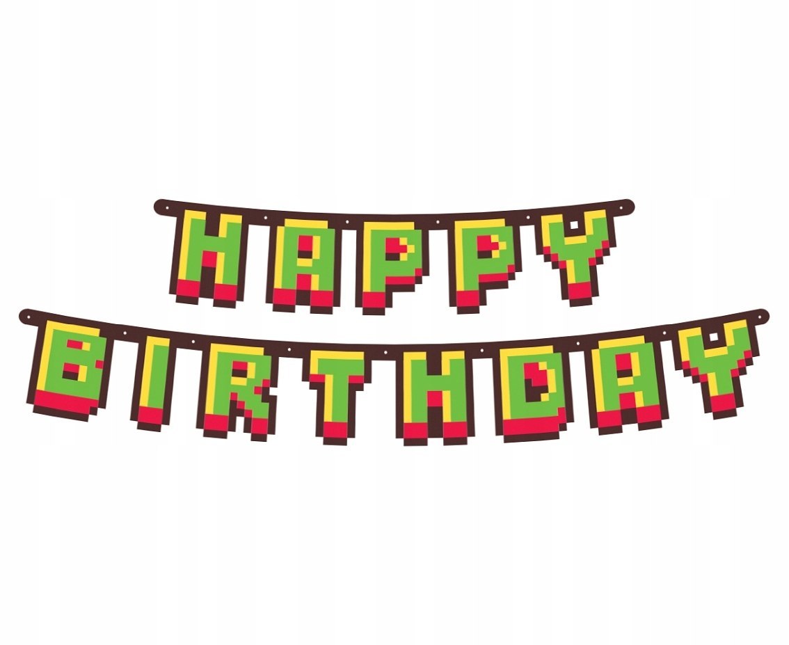 Balony na 1-99 urodziny motyw minecraft piksele