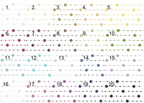 Girlanda perłowa perełki dekoracja komunia chrzest