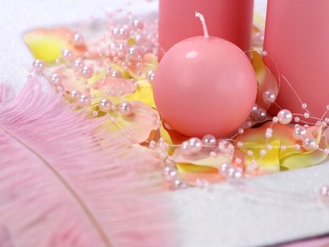 Girlanda perłowa perełki dekoracja komunia chrzest