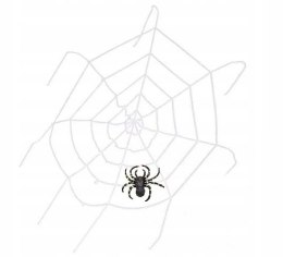 Wielka pajęczyna sieć pająka na Halloween + pająk