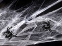 Zestaw wielki pająk + sztuczna pajęczyna halloween