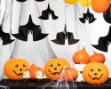 Dekoracje na Halloween pajęczyna balony nietoperze