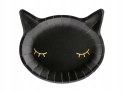 Kubeczki talerzyki Halloween czarny kot nietoperz