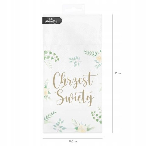Serwetki na sztućce Chrzest Święty dekoracja 16szt