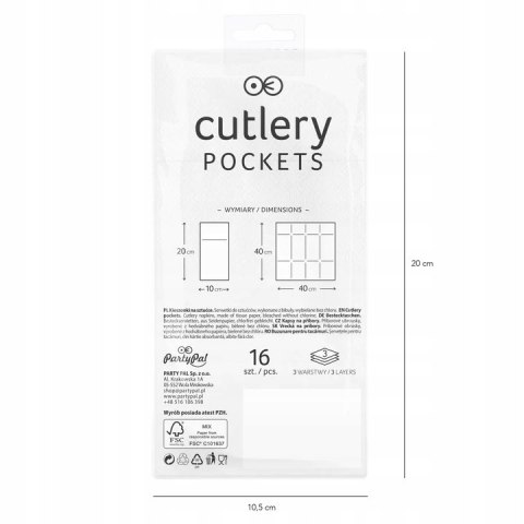 Serwetki na sztućce Chrzest Święty dekoracja 16szt