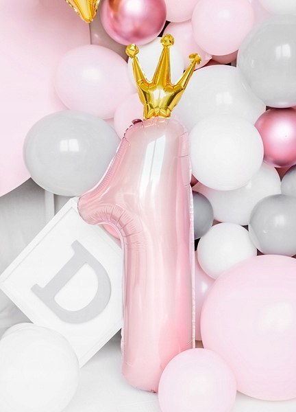Zestaw na roczek balony lampki LED baner urodziny