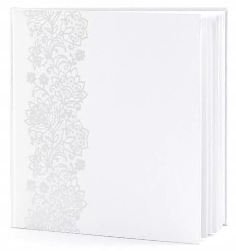 Księga gości biała ornament album na ślub wesele