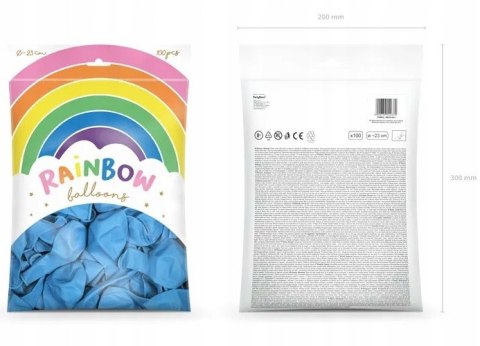 Balony niebieskie pastelowe na roczek chrzest x100