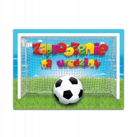 Zaproszenia urodzinowe piłka nożna piłkarskie x10