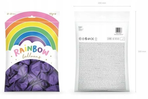 Balony fioletowe metaliczne 18 urodziny ślub x100