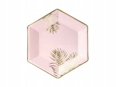 Kubeczki talerzyki różowe na urodziny 18 40 50 EKO