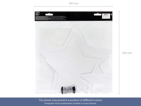 Ozdoby świąteczne wiszące duże gwiazdy czarne 6szt