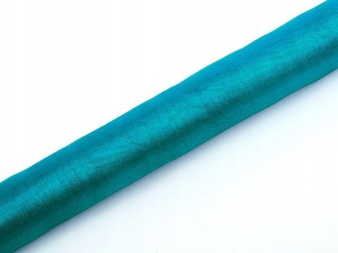 Turkusowa organtyna organza tiul bieżnik na stół 9 metrów 36cm różne kolory