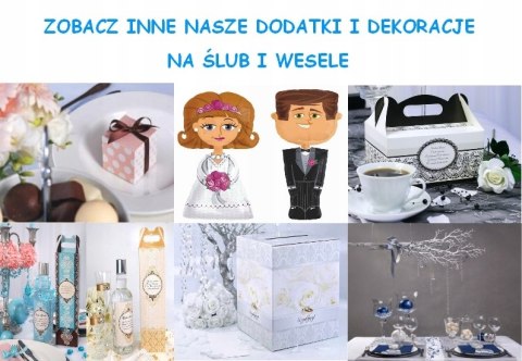 Zawieszki weselne przywieszki na alkohol wódkę weselną butelki 25szt