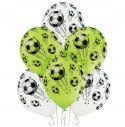 Balony football piłka nożna białe zielone piłkarskie dekoracje urodzinowe 6