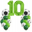 Dekoracje piłkarskie na 10 dziesiąte urodziny balony piłka nożna na hel