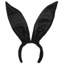 Duże czarne uszy królika strój opaska króliczka Bing na Halloween 28 cm