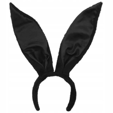 Duże czarne uszy królika strój opaska króliczka Bing na Halloween 28 cm