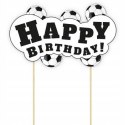 Topper pikery dekoracje ozdoby na tort Happy Birthday Piłka Nożna z piłką