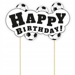 Topper pikery dekoracje ozdoby na tort Happy Birthday Piłka Nożna z piłką