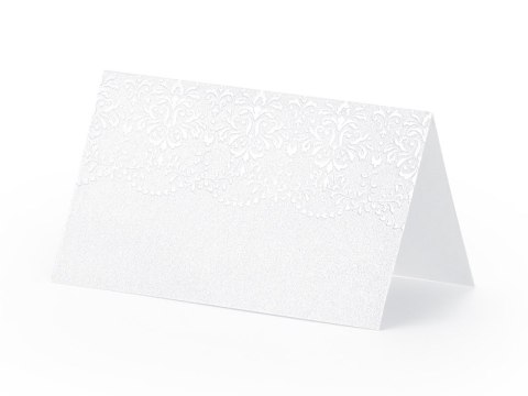 Wizytówki na komunię winietki komunijne perłowe 10 sztuk