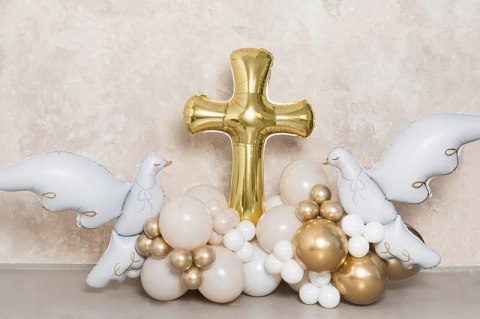 Zestaw balonów komunijnych balony na I Komunię świętą balon krzyż XL na hel
