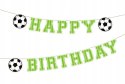 Baner girlanda urodzinowa piłkarska Happy Birthday piłka nożna z piłką