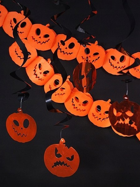 Girlanda balonowa czarne pomarańczowe balony dekoracje gadżety na Halloween