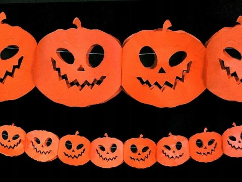 Girlanda balonowa czarne pomarańczowe balony dekoracje gadżety na Halloween