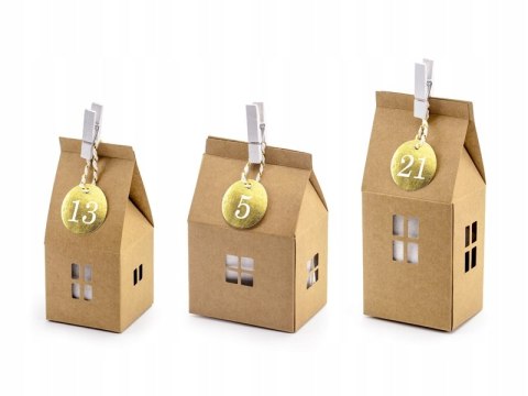 Kalendarz adwentowy DOMKI girlanda dla dzieci na Święta Boże Narodzenie