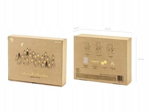 Kalendarz adwentowy DOMKI girlanda dla dzieci na Święta Boże Narodzenie