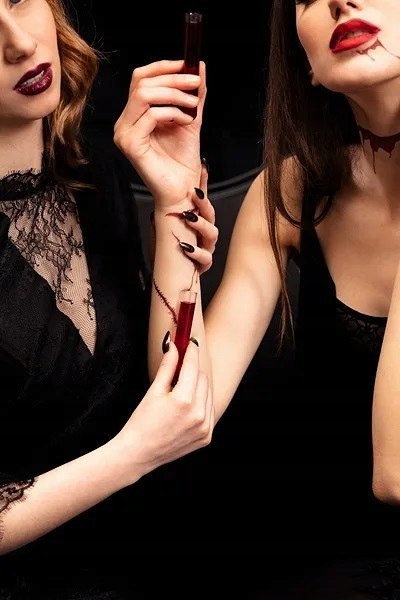 Kieliszki probówki krwawe dekoracje gadżety na stół imprezę Halloween 6szt.