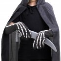 Rękawiczki kości czarno białe długie strój przebranie śmierci na Halloween