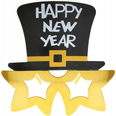 Śmieszne Okulary strój gadżety sylwestrowe do zdjęć na Sylwestra Nowy Rok