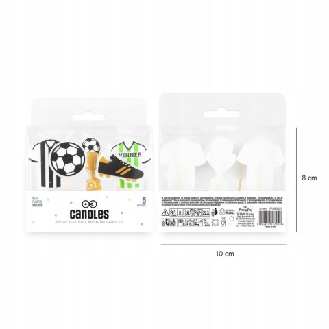 Świeczki urodzinowe piłka nożna football koszulki piłkarskie puchar korek 5